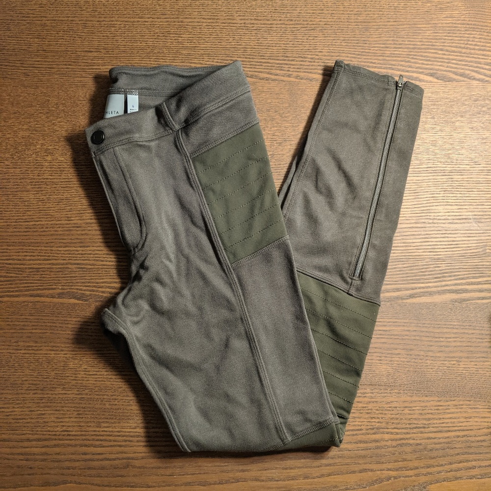 Athleta Moto Zipper Pant
